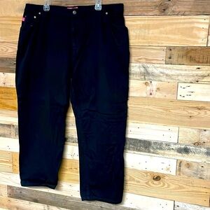 Woman Within size 24WP natural fit black straight leg pants